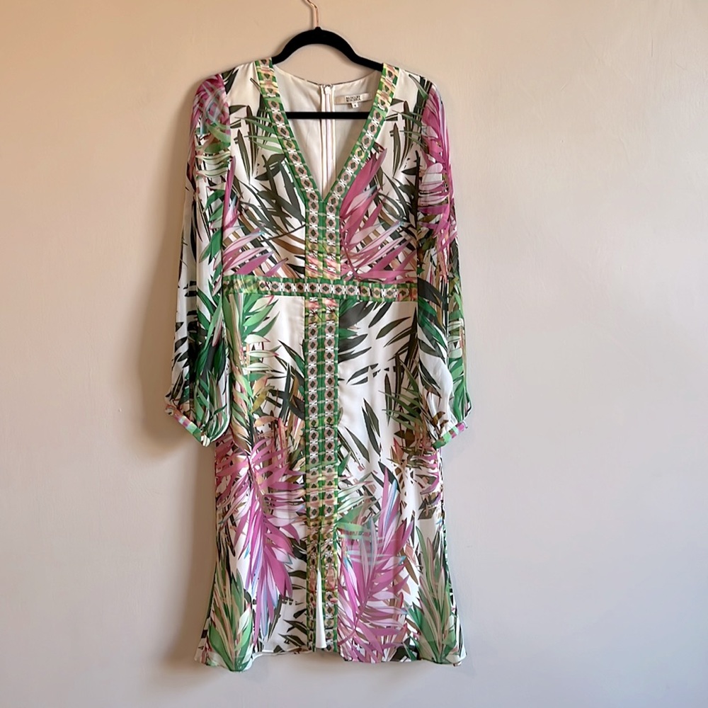 Badgley Mishka dress in pretty pink and green